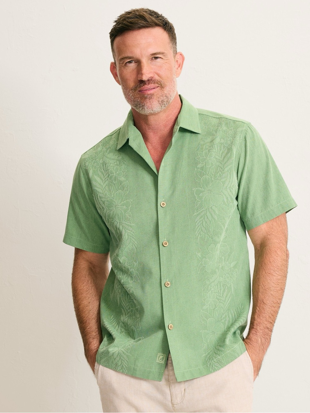 Tommy Bahama Kona Luxe Border Silk Camp Shirt